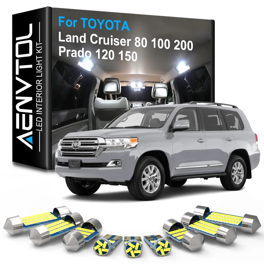 Внутренняя лампа AENVTOL Canbus для Toyota Land Cruiser 200 100 80 70 Prado 150 120 90 FJ 1990-2007 2008-2020