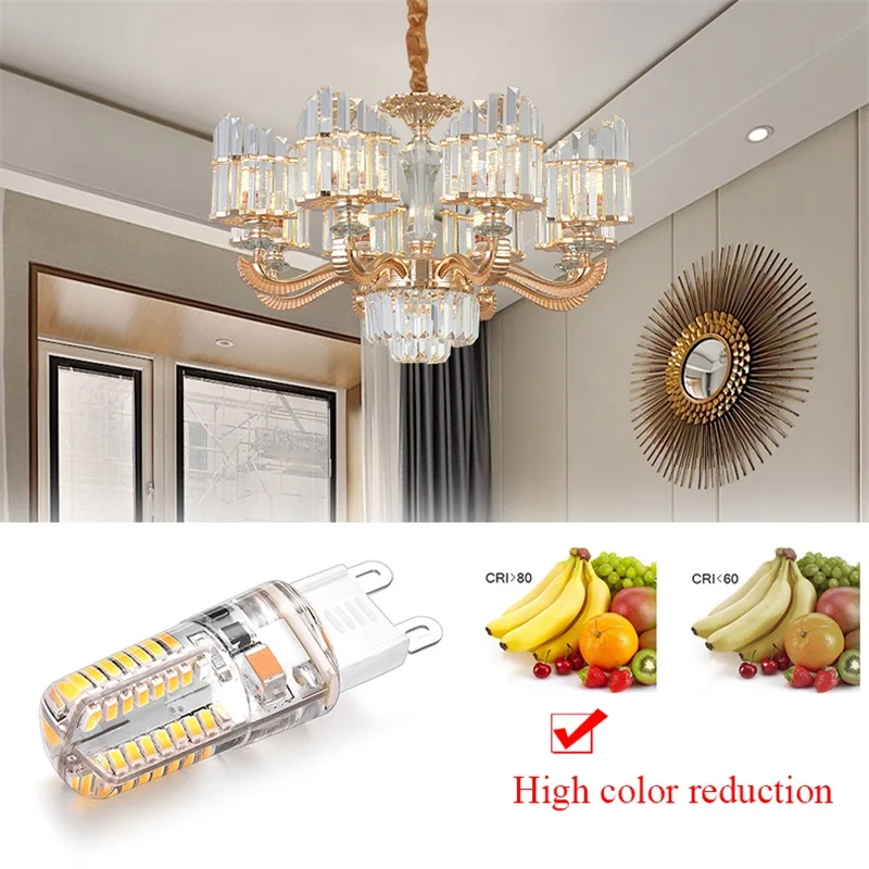 Dozzlor G9 Светодиодная лампа заменяющая галогенную лампу 9 Вт 64LED 12 104LED AC 220 В прочная