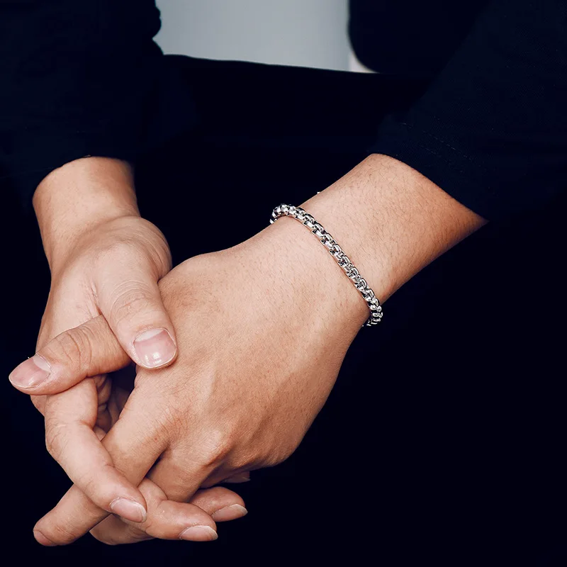 Stainless Steel Cuba Chain Bracelet for Men