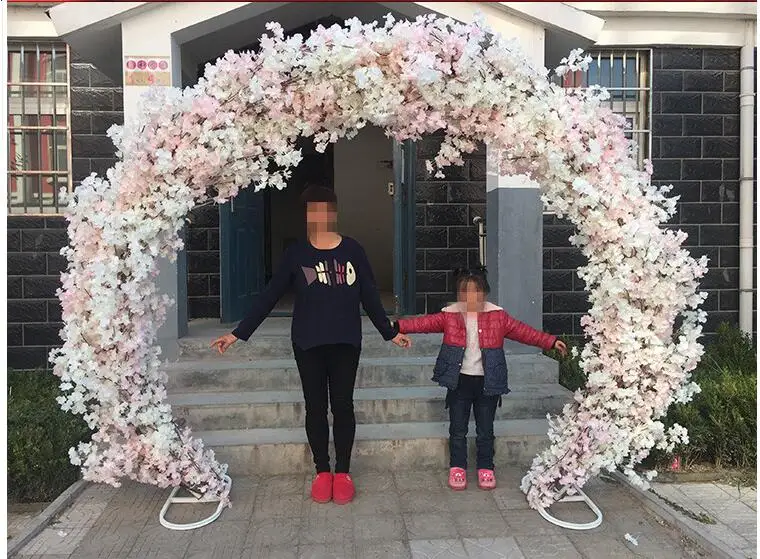 Cherry blossom arch round flower door wedding truss arch European arch iron arch wedding flower door square