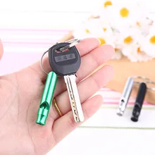 Подарок брелок для ключей металлический свисток Открытый выживания Аварийный алюминиевый сплав свисток настраиваемый логотип