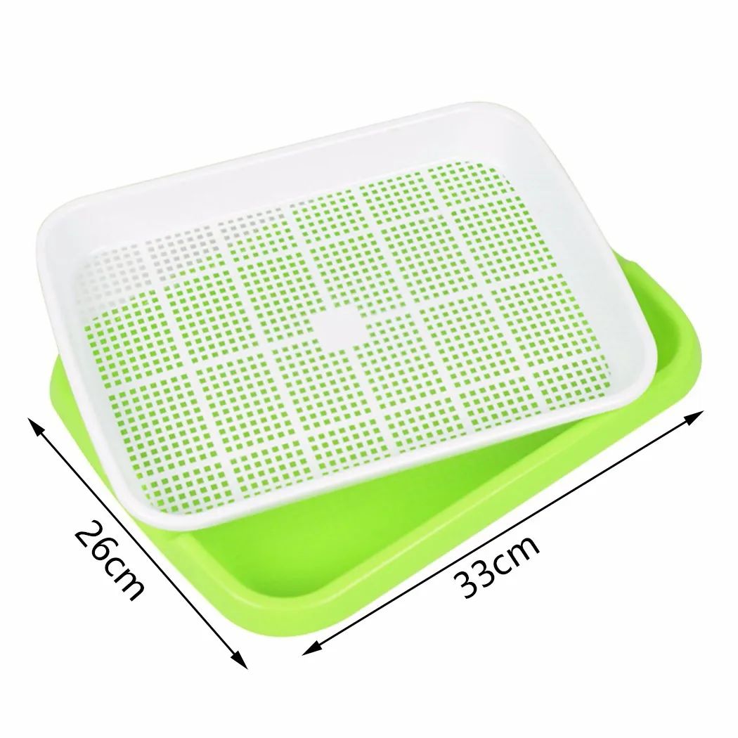 1pc Seed Sprouter Tray Soil-Free Big Capacity Microgreens Hydroponic Tray 33cm x 26cm x 5cm For Sprouts Gardening Supplies