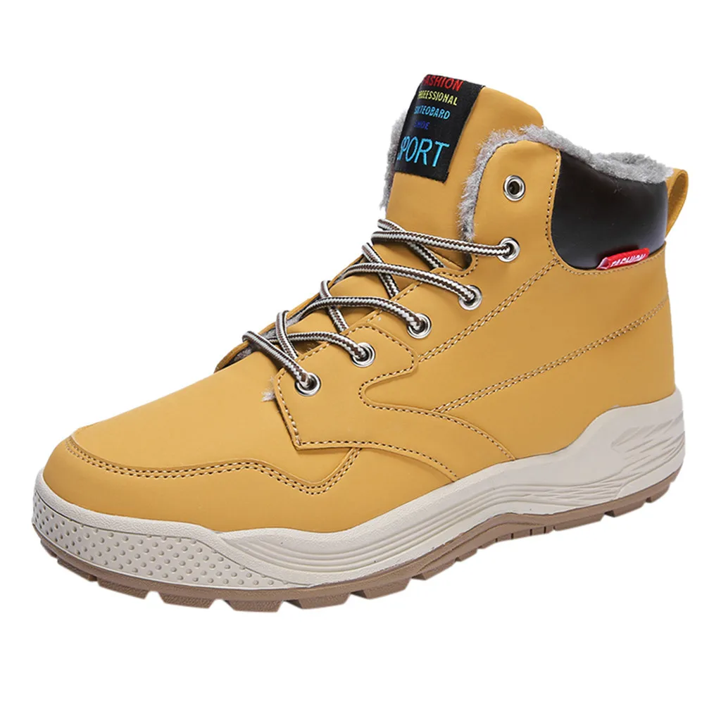 

SAGACE Men's boots Large Size 39-48 British Style Plus Velvet Booties Snow Boots men high quality Warm Cotton Shoes for men boot