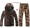 Camouflage Hunting Clothing Shark Skin Soft Shell Lurker Tad V 4.0 Outdoor Tactical Military Fleece Jacket + Uniform Pants Suits ► Photo 3/6