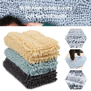 

Chenille Mattress Chenille Rug Chenille Carpet Bright Warm Anti-Skid Fluffy Rectangle 43*63cm Water Uptake Floor Sofa