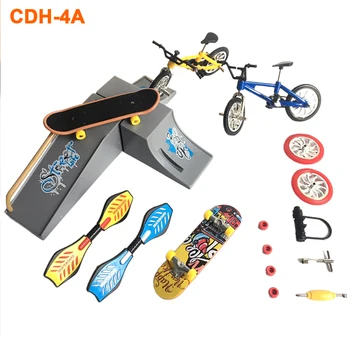 

Mini Finger Skateboarding Fingerboard Bicycle Set Fun Simulation Skate Boards Educational Toy