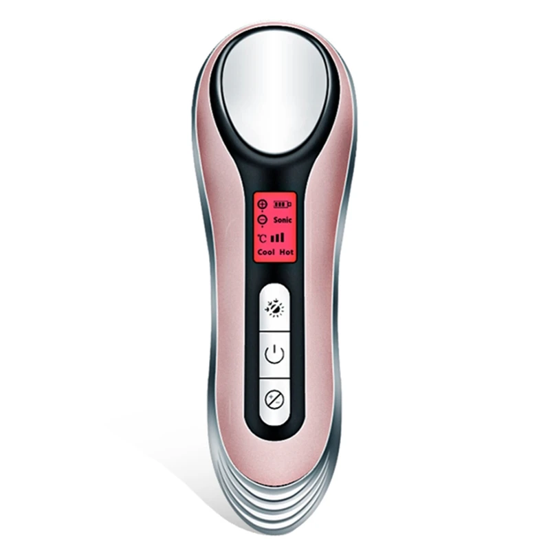 Anion Sonic Hot Cold Face Massager Beauty Skin Care Vibration Anti-Aging Firming Anti-Wrinkle Spa Machine Rechargeable