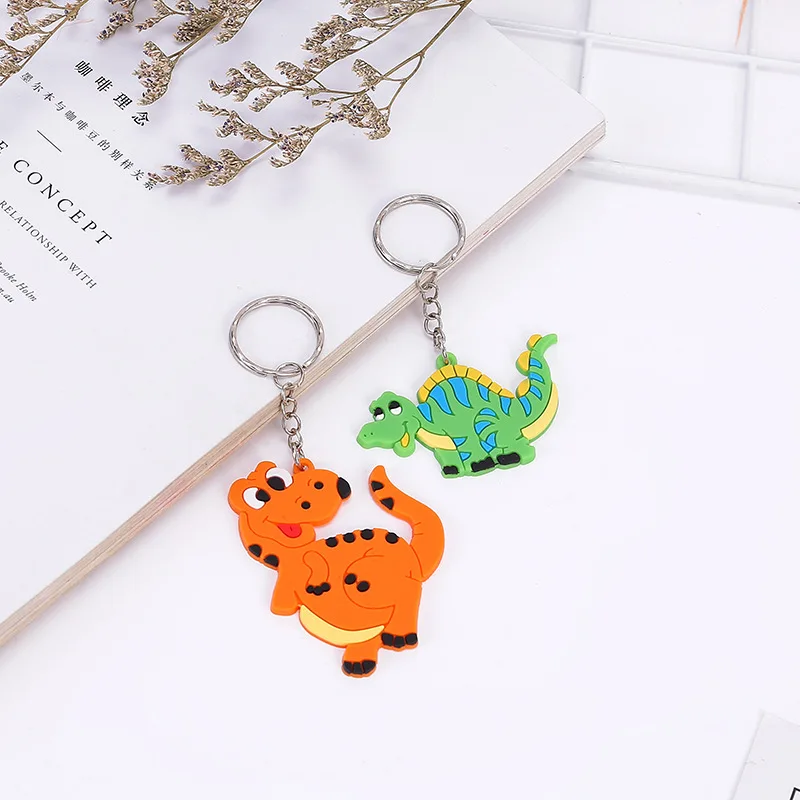 6 шт./лот с рисунком динозавра из мультфильма вечерние небольшой подарок на день рождения с принтом динозавра цепочка для ключей День рождения подарок вечерние поставки динозавр Вечерние