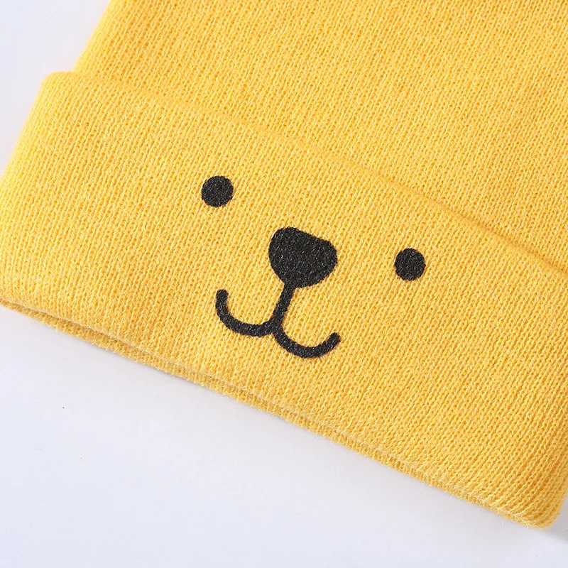 Spring New Cute Bear Unisex Baby Boy Girl Kids Toddler Cotton Soft Cute Skullies Beanie Hats Cap