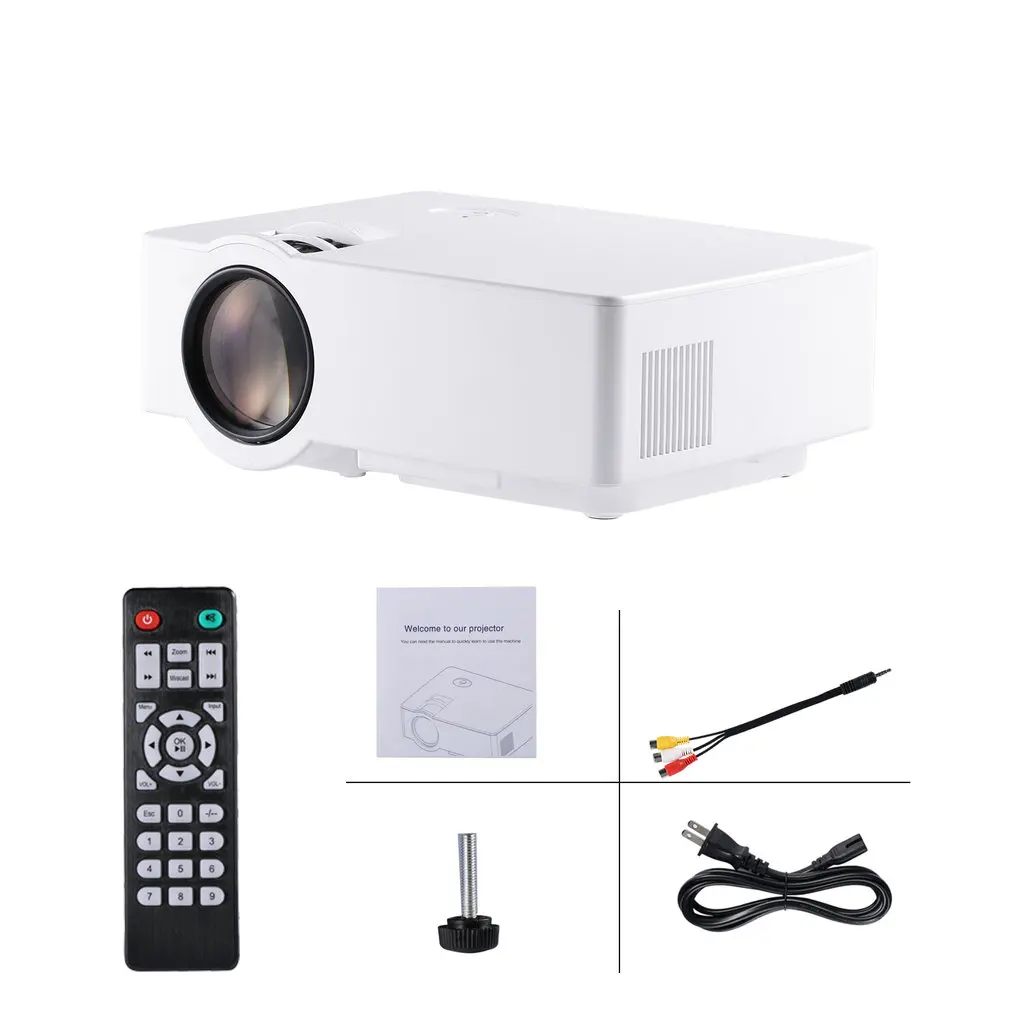 

LCD Mini 1080P HD Projector 1500 lumens 800 * 480 Regular Home Theater Japanese Compatible Mltifunction Interface 2 Colors