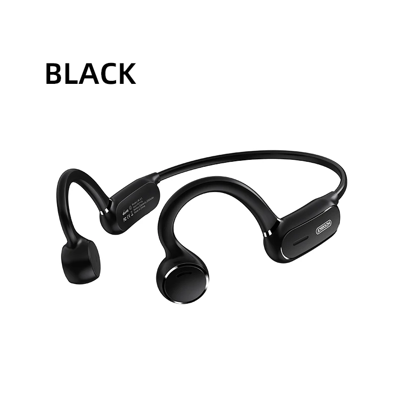 Черный Joyroom X1 с шейным браслетом Bluetooth наушники стерео Беспроводные спортивные наушники крючок для наушников-вкладышей Стиль бас костной проводимости наушники - Цвет: Черный
