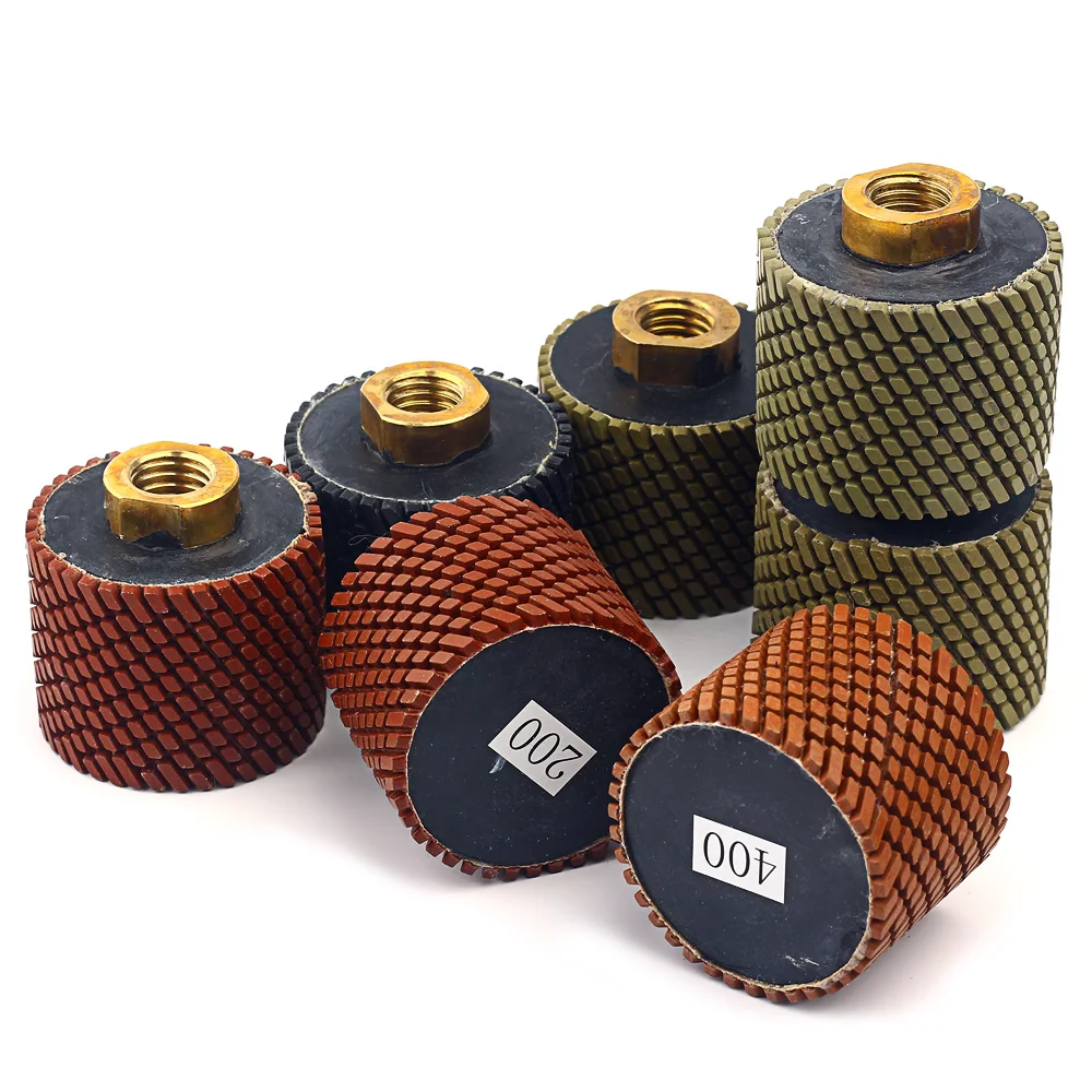 2" 50mm Diamond Resin Drum Wheel Wet Diamond Polishing Drum Wheels for