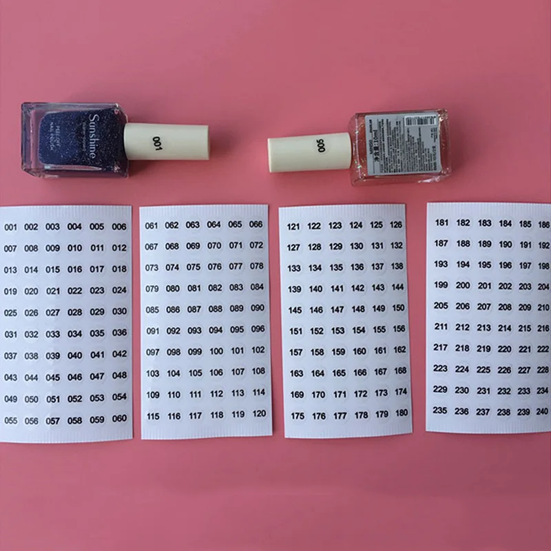 Transparent Waterproof 1-240 Number Labels Stickers For Diy Nail Polish Lipstick Color Number Supplies - Stickers - AliExpress
