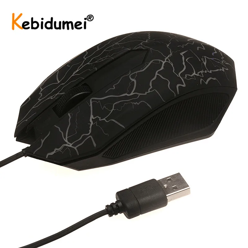 Проводная светодиодный игровая мышь Kebidumei с 3 кнопками 6 дюймов 3200DPI бесшумная
