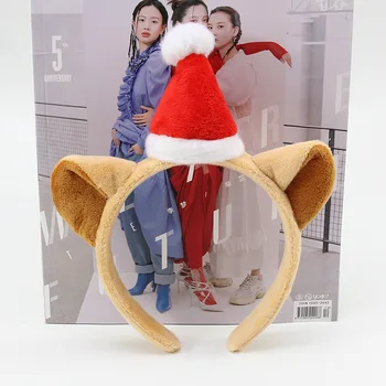 

DUOJIAOYAN New Year Antler Christmas Headband Party Decor Animals Hair Band Festival Clasp sheep Head Hoop For Children