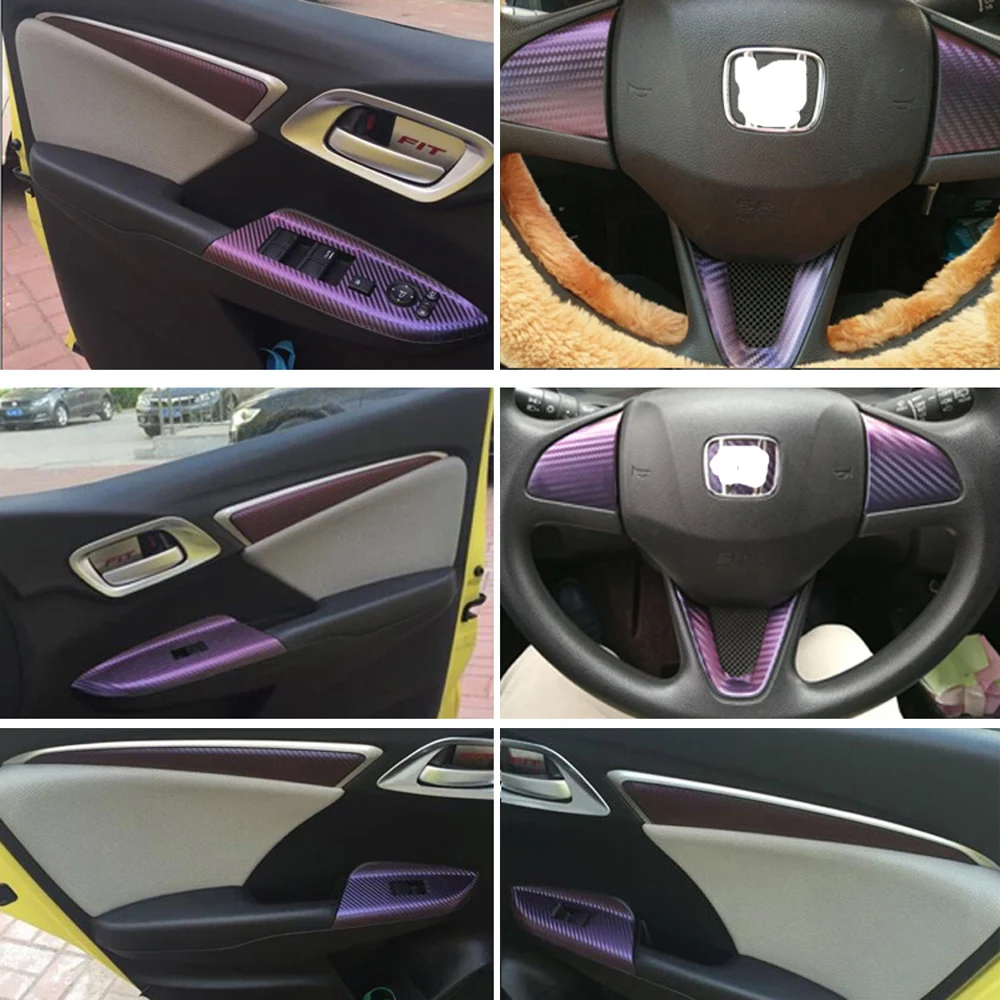 Самоклеящиеся автомобильные наклейки для HONDA FIT JAZZ- виниловые автомобильные наклейки из углеродного волокна и наклейки аксессуары для стайлинга автомобилей