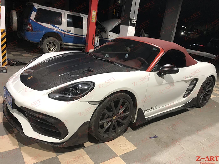 Z-ART для Porsche 718 GT2 RS передняя крышка из углеродного волокна для Porsche 718 Boxster Cayman передняя крышка багажника из углеродного волокна для 718