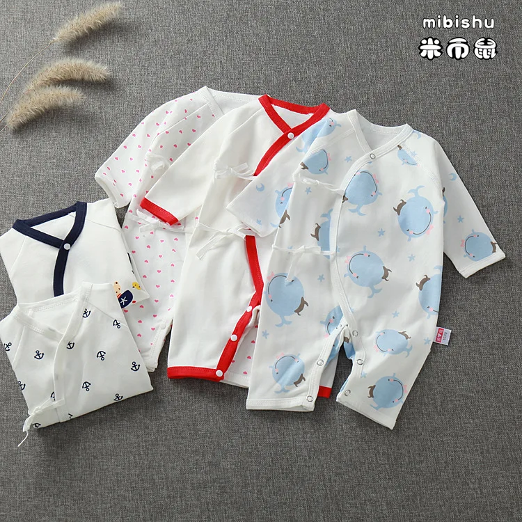 

2019 New Style Clothes for Babies Spring And Autumn Baby Jumpsuits Newborns Pure Cotton Romper Gown 0-3 Month