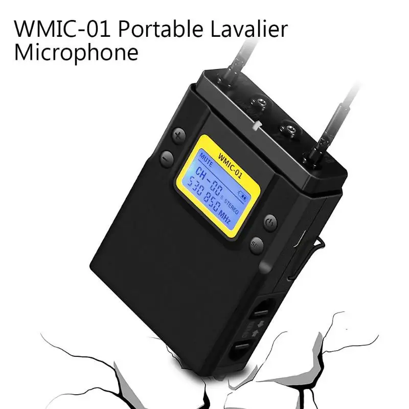 WMIC-01Wireless петличный микрофон Портативный петличный микрофон 3,5 мм Jack нагрудный микрофон для фотографии