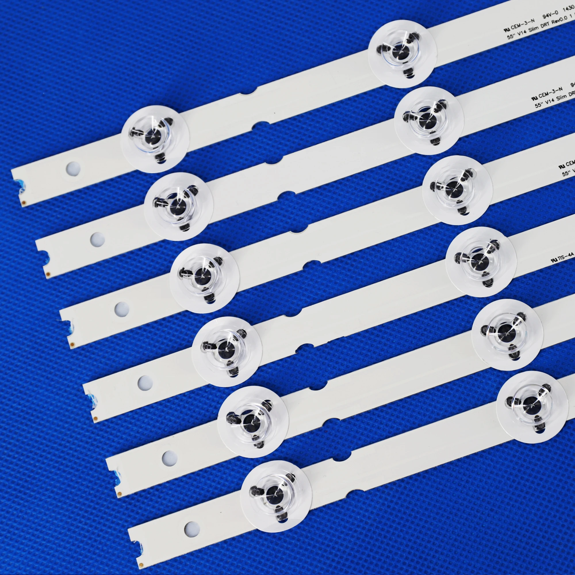Kit Fita de Luz de Fundo Led 55 V14 para lg 55lb7200 55lb7000v 55lb730v 55lb670v 5555lb675v 12 Peças - Imagem 3