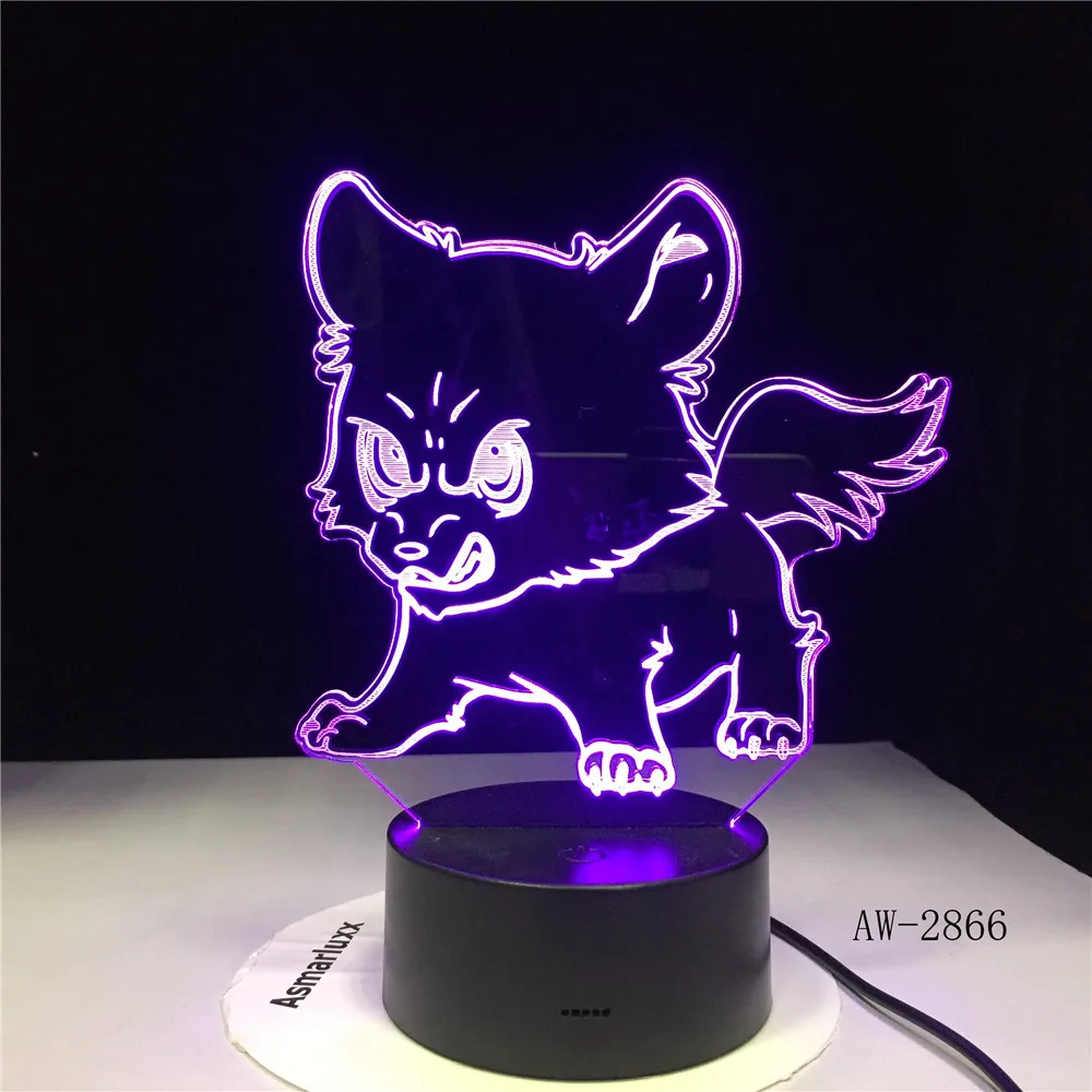 Прекрасный кот Модель 3D светодиодная лампа 7 цветов Настольная лампа инновационный продукт с сенсорной кнопкой для друзей дети подарок на день рождения AW-2866