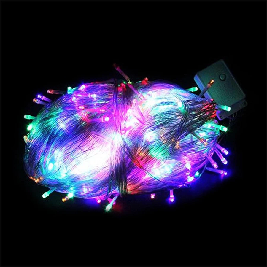 10 м 100LED гирлянда AC110V 220V сказочная струна водонепроницаемые рождественские огни наружные для рождественской свадьбы украшения дома