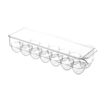 

Refrigerator Carton Bin Holder Plastic Container - for Fridge, Egg Storage Freezer, Pantry Organizer