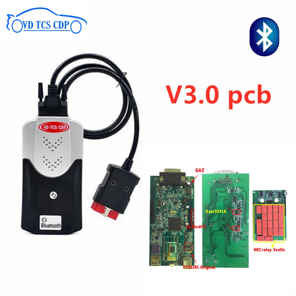 

VD TCS CDP 2015R3/2016R0 with keygen !Best quality V3.0 pcb bluetooth and newest version scan for CAR TURCK obd diagnostic tool