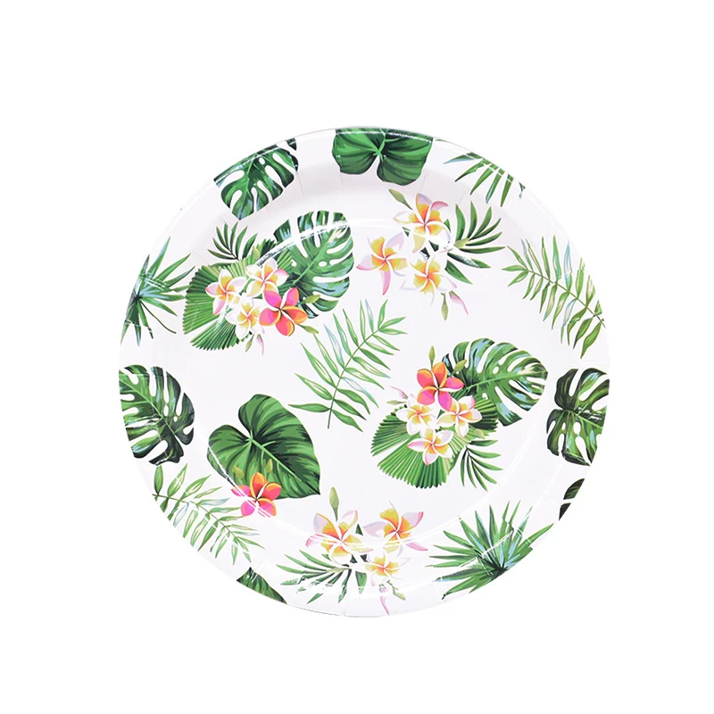 Hawaiian Party Decorations Palm Leaves Bunting Banner Luau Flamingo Summer Tropical Party Decoration Jungle Safari Party Ballons