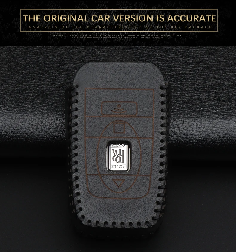 Подходит для Rolls Royce восьмого поколения phantom key cover кожаная сумка для ключей набор ключей Автомобильный значок кожаный чехол для ключей