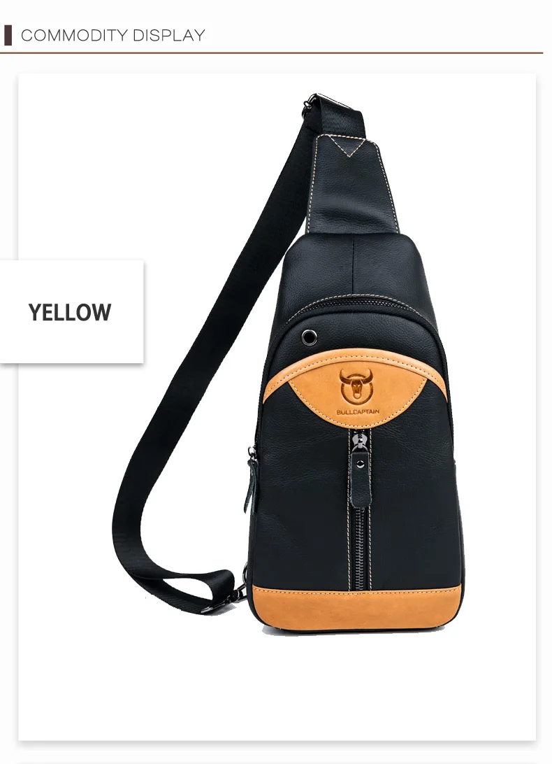 BULLCAPTAIN, маленькая нагрудная сумка, брендовая мужская повседневная сумка-мессенджер, мужские сумки через плечо, модные сумки через плечо из натуральной кожи