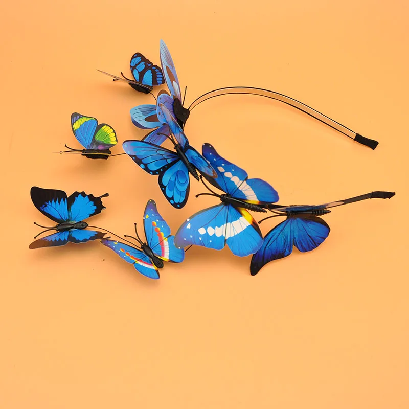 Colorful PVC Butterfly Hairbands For Women Fashion Cosplay Custome Fancy Show Party Girls Forest Butterfly Headband Headpiece