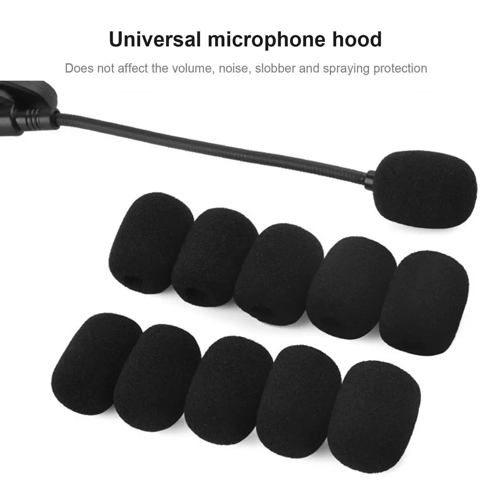 10pcs Headset Replacement Foam Microphone Cover Telephone Headset Mic