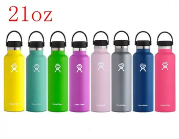 

21oz Stainless Steel Water Bottle Hydro Flask Outdoor Water Bottle Vacuum Insulated Wide Mouth Travel Portable Water Bottle