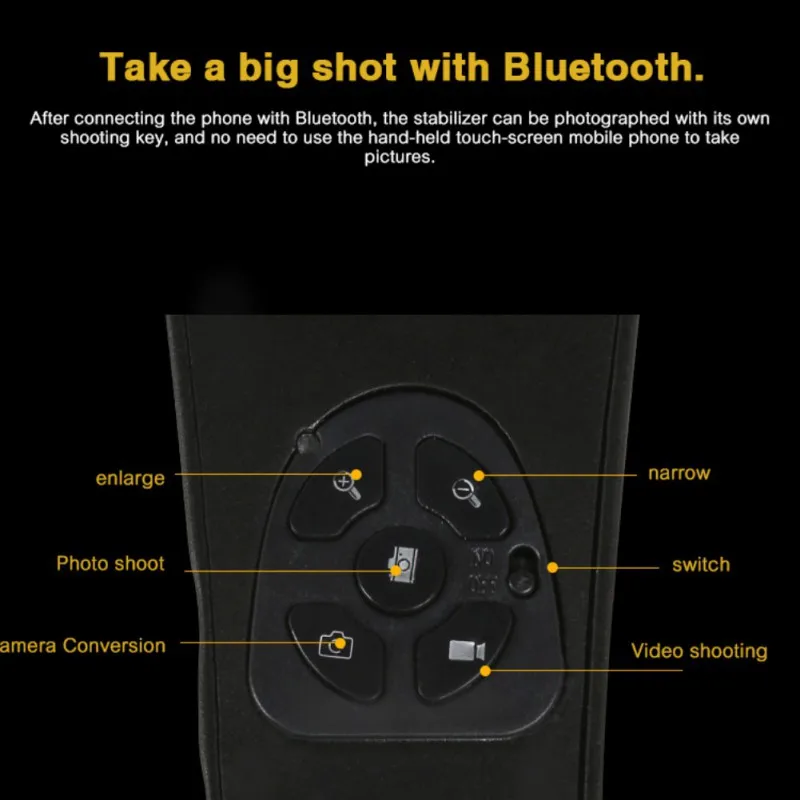 Handheld Remote Stabilizer Handheld Mobile PTZ Camera Anti-Shake Video Camera El Memory card