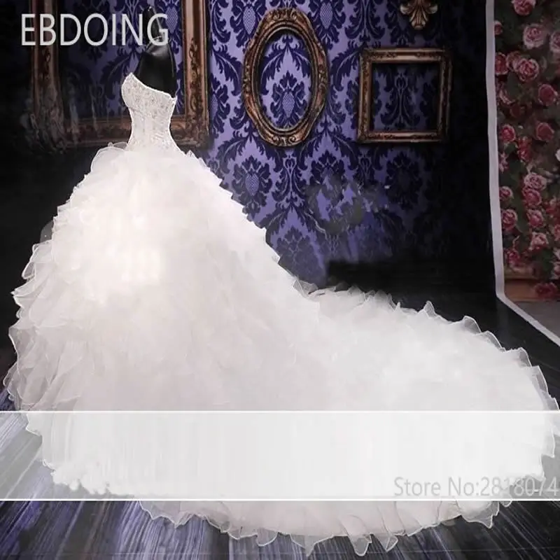 Роскошное бальное платье, свадебное платье, расшитое бисером, Vestidos De Novia, новейшее милое декольте, длинное платье размера плюс, свадебное платье невесты