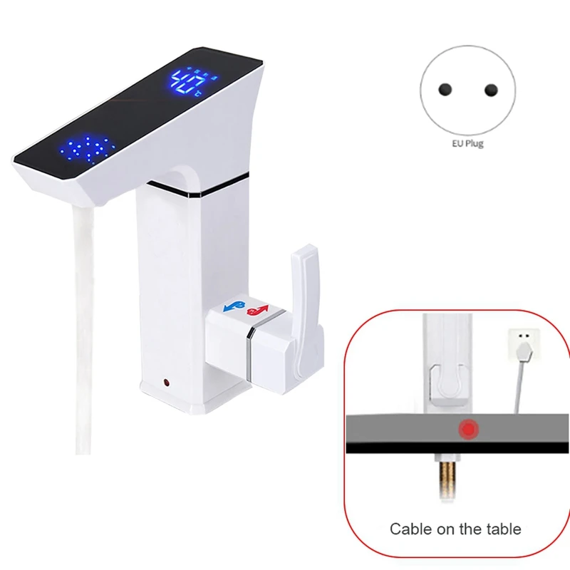 Дизайн 3000 Вт светодиодный дисплей температуры мгновенный проточный горячий кран кухонный Душ Электрический кран нагреватель горячей воды