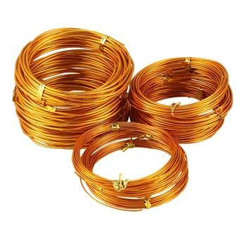 

9 Rolls Bonsai Wires Anodized Aluminum Bonsai Training Wire Set with 3 Sizes (1.0 mm, 1.5 mm, 2.0 mm), Total 147 Feet Gold