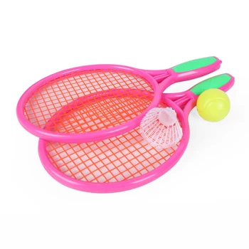

Fitness Equipment Outdoor Sports Workout Interactive Playing Tennis Racket Toy Colorful Physical Flexibility With Badminton Ball