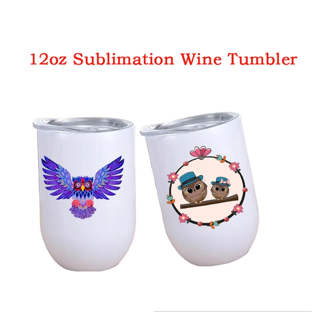 12oz/15oz SUBLIMATION WHITE STEEL WINE BOTTLE AND 2 GLASS WINE GIFT SET,wine  tumbler set,wine cups with lids