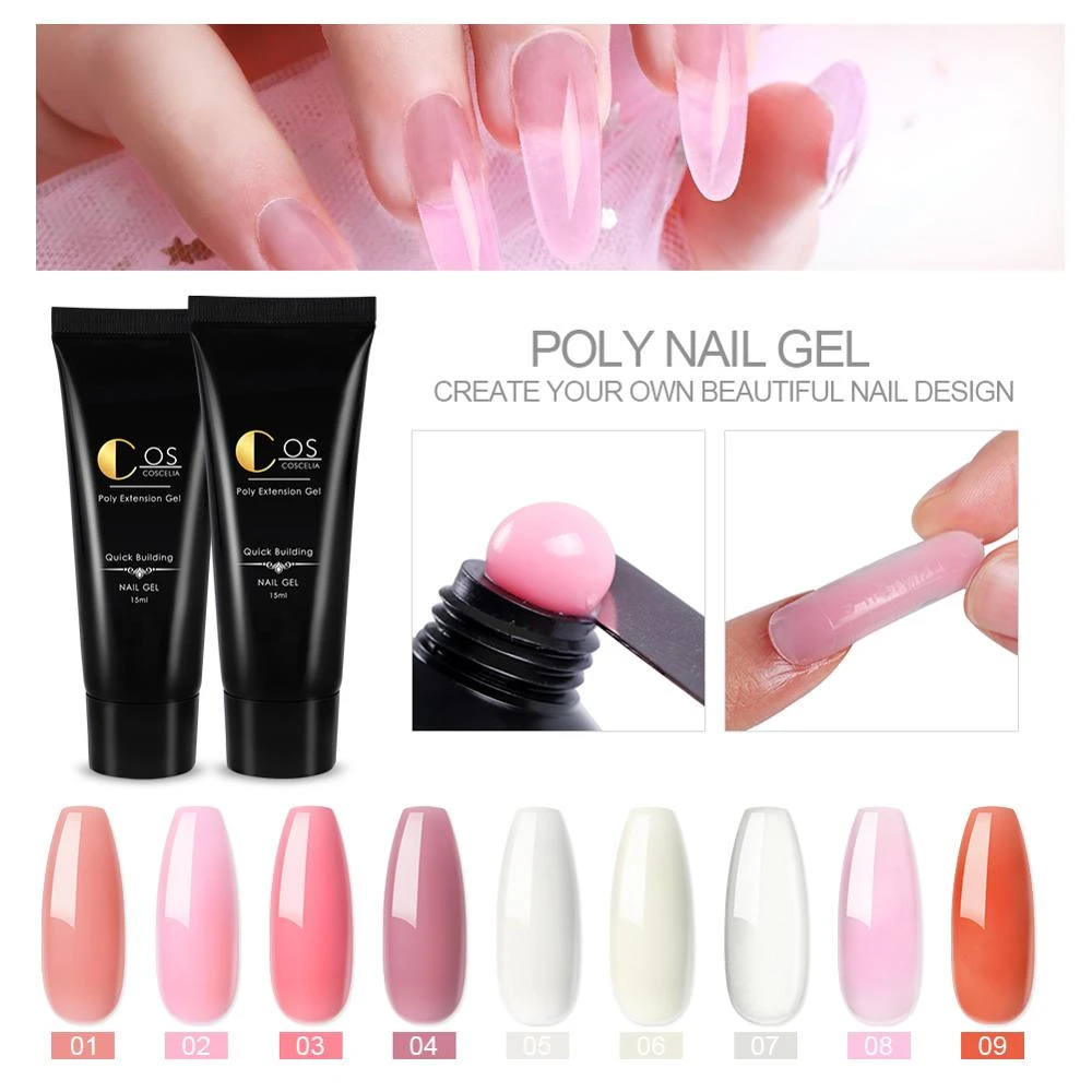 Coscelia 4 6 7 9 Pc 15ml Poly Gel Nail Kit Nail Art Poly Gel Varnish Set Builder Gel Quick Extension Nail Polish Set Sets Kits Aliexpress