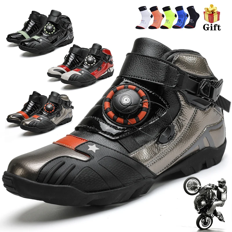 Высокие мужские мотоциклетные ботинки для верховой езды профессиональная обувь