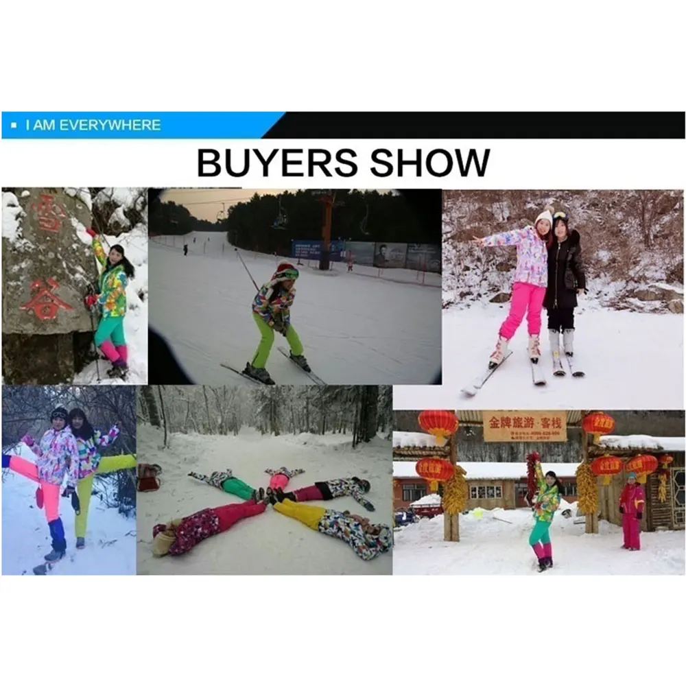 Ski Pants Sweatpants Strapless Pants 2018 Durable Polyester Braze 3 Color Windproof Snowboard Anti Fog Riding Game