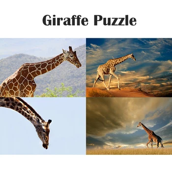 

3D Cognition Giraffe Puzzles Assembly Wooden Toy For Adult/Kids 1000 Piece Jigsaw Animal Educational Learning Toys For Children