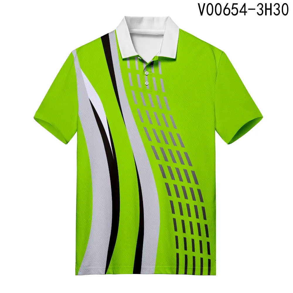WAMNI Men Business Polo Shirt Casual Bodybuilding Sport polo homme de marque haute qualite Turn-down Collar Gradient S-4XL - Цвет: V00654