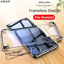 Прозрачный матовый чехол без оправы для huawei P30 Lite P20 Pro, противоударный чехол для huawei mate 20 Lite P30 Pro с ремешком для телефонов