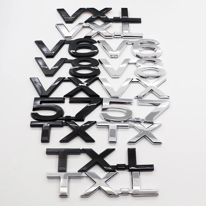 1 Pz 3D Abs Land Cruiser Vxl Txl Vx V6 V8 5.7 Auto Logo Lettera Adesivo Posteriore Porta Posteriore Tronco Adesivo Auto Adesivo Posteriore Accessori