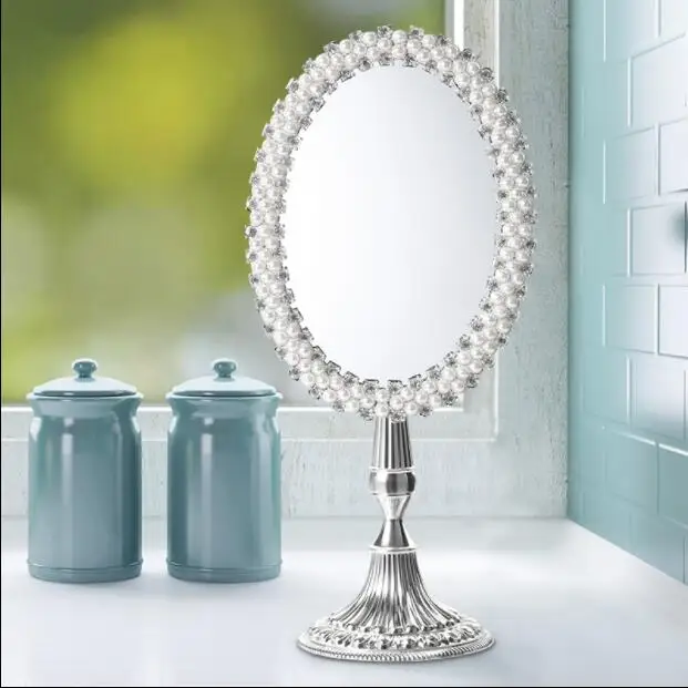 

fashion sliver plated Desktop mirror Vanity mirror Wedding home decorative mirrors large silver mirror mirrors for bedroom J066