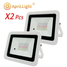 

2pcs RGB Led Flood Light 20W 30W 50W 100W AC220V/110V IP68 Waterproof Outdoor Lighting Reflector Projector Spotlight Wall Lamp