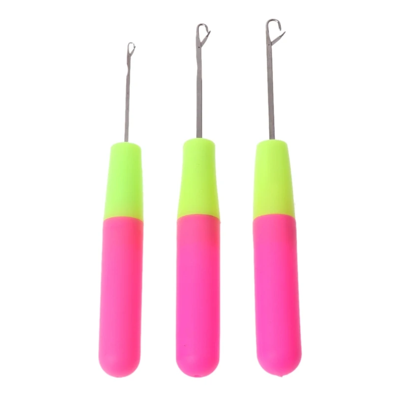 3PCS Crochet Hook Latch Lock Needle Tool Rug making Knitting Interlock DIY  Tool